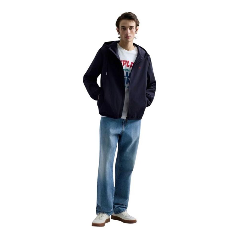Replay Blue Polyester Shell Men's Jacket - Picture 4 of 5